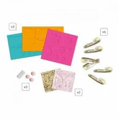 6 Barrettes Animaux Pailletés à Créer