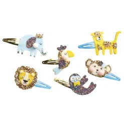 6 Barrettes Exotic Animals à Créer