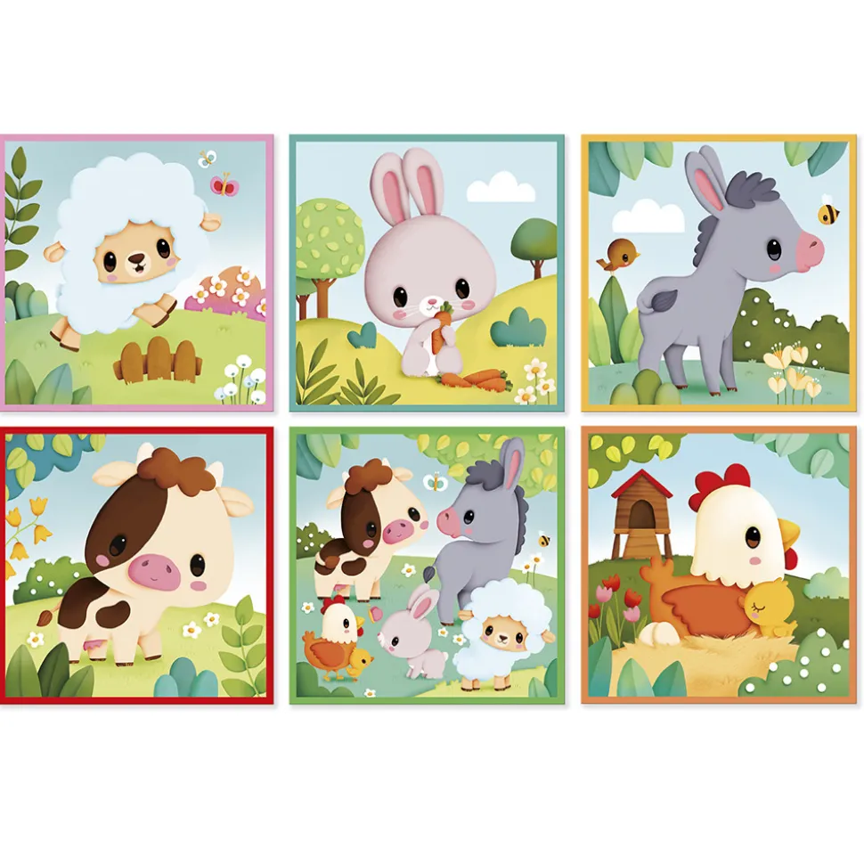 9 Cubes Animaux De La Ferme