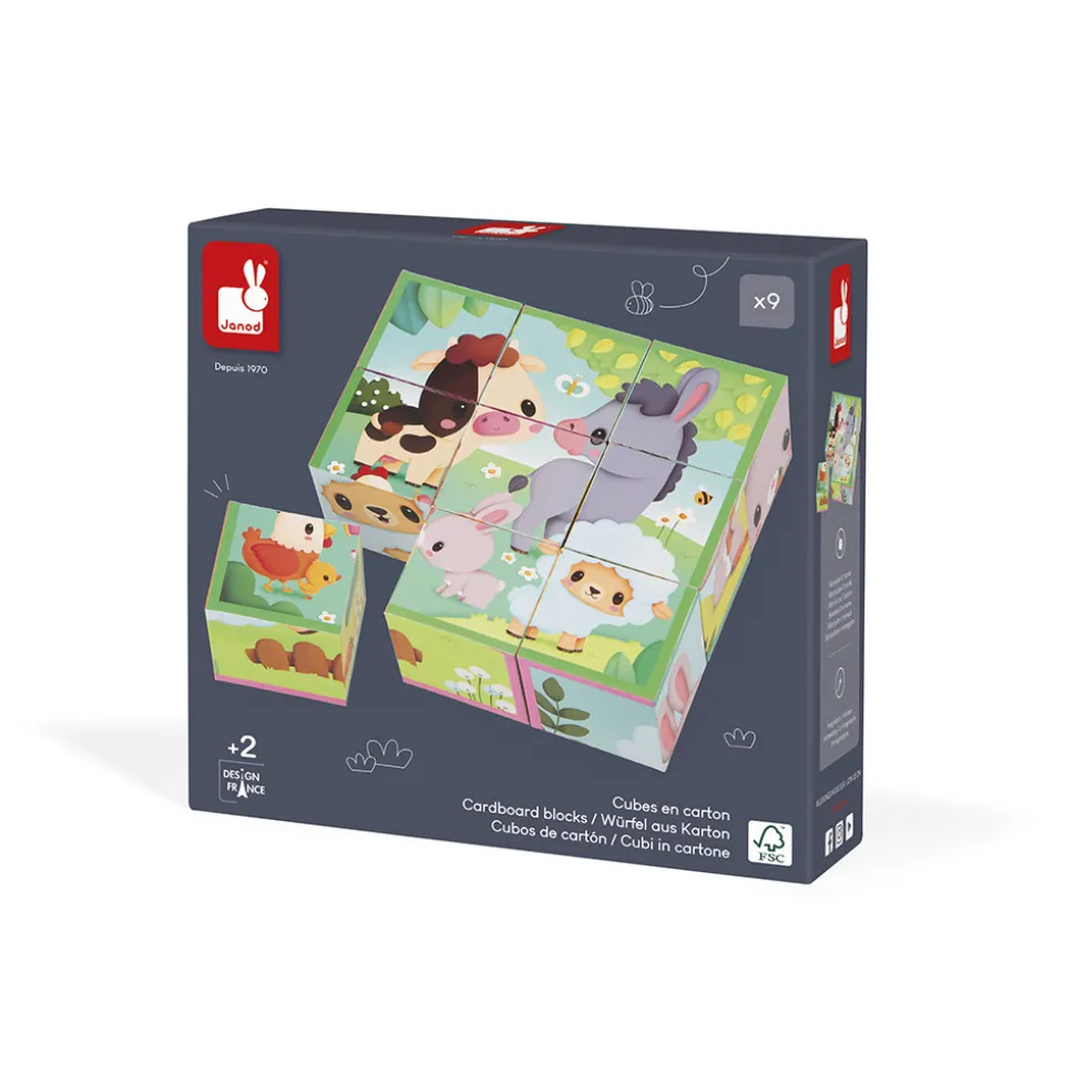 9 Cubes Animaux De La Ferme