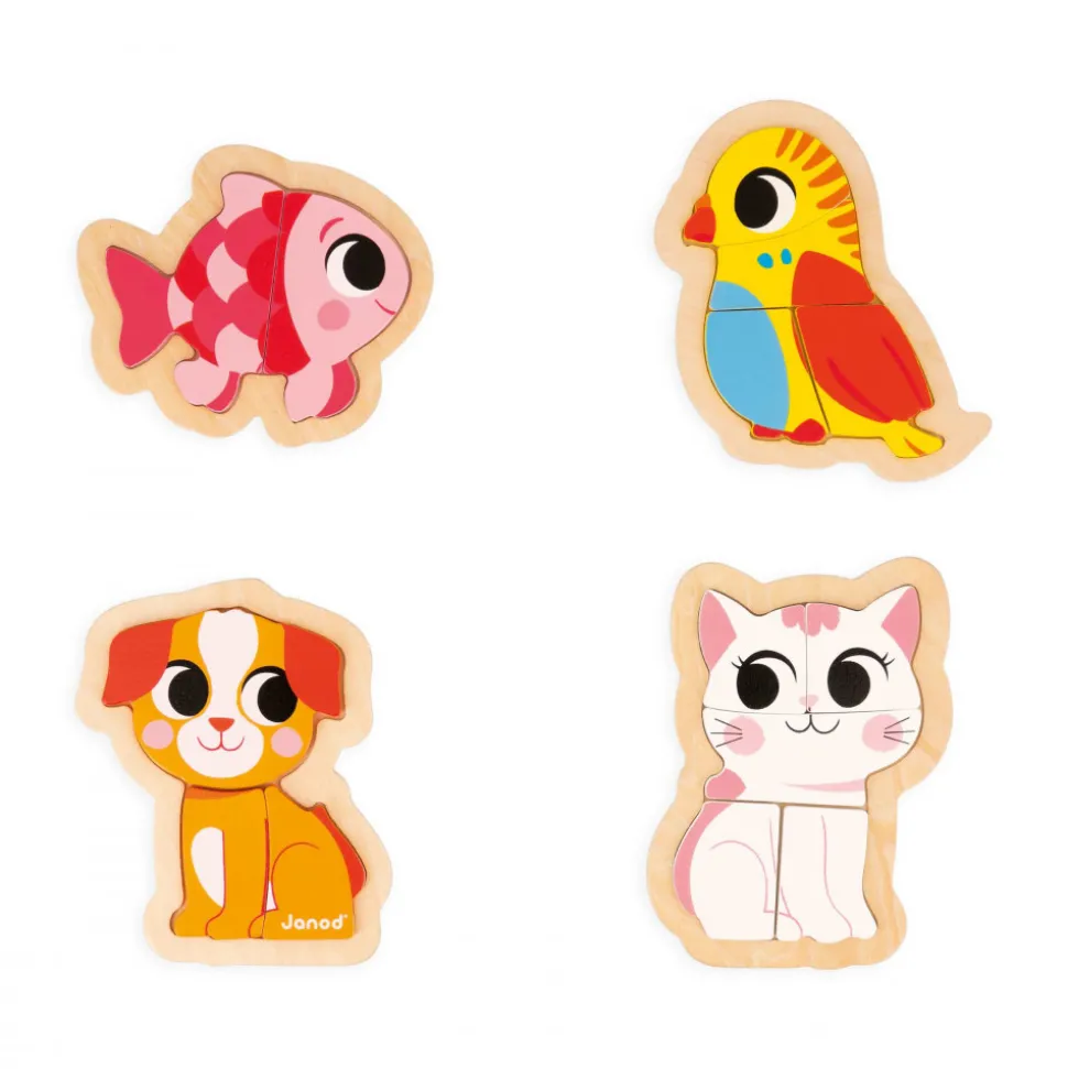 4 puzzles Evolutifs Animaux de Compagnie