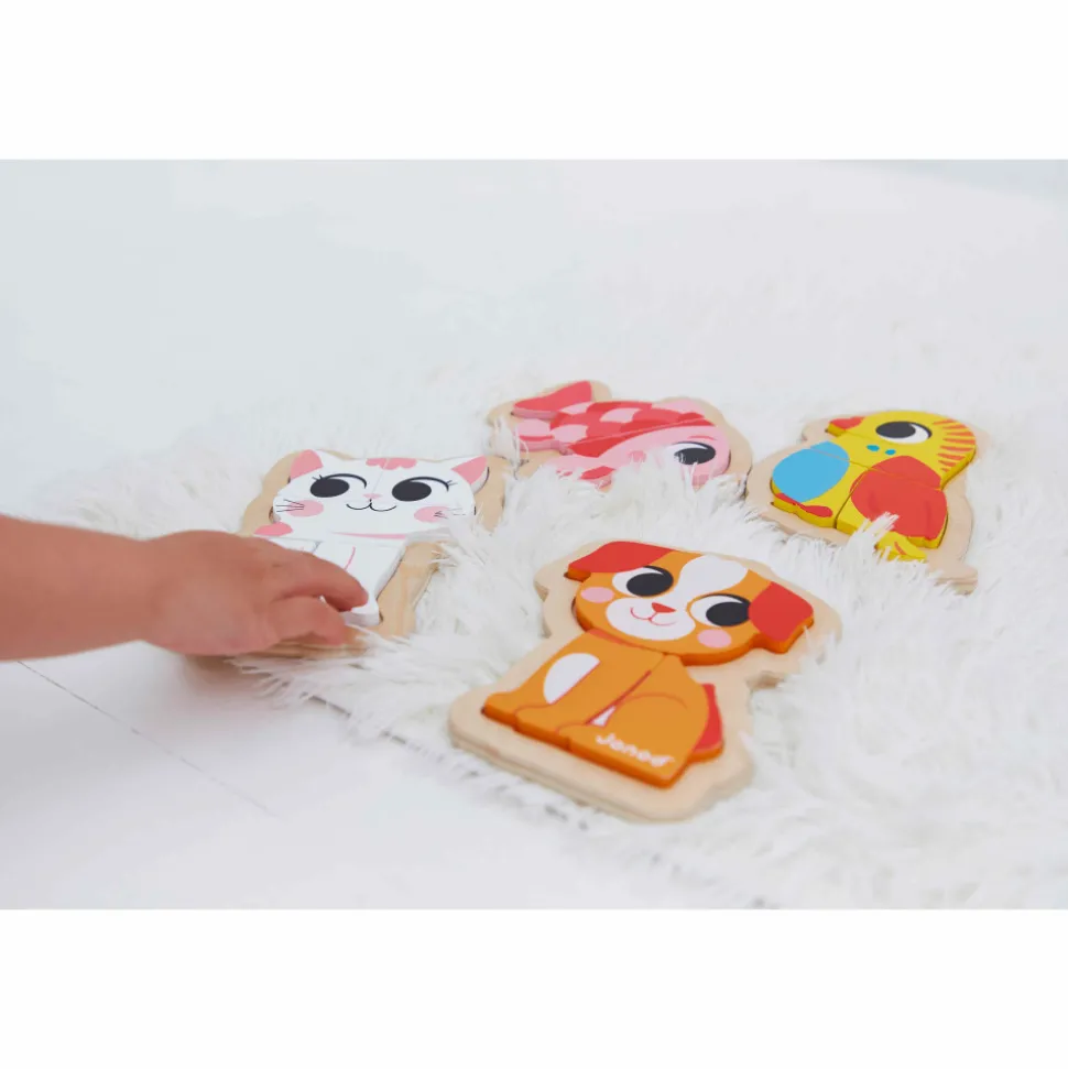 4 puzzles Evolutifs Animaux de Compagnie