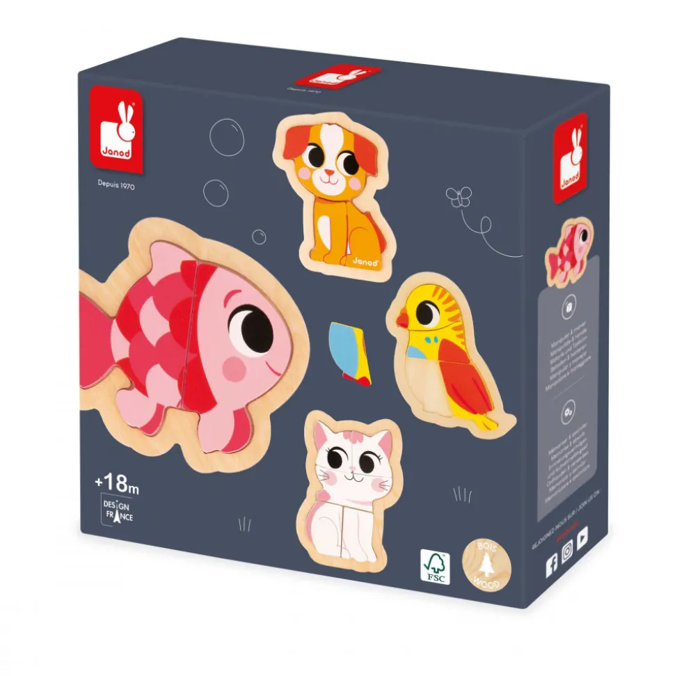 4 puzzles Evolutifs Animaux de Compagnie