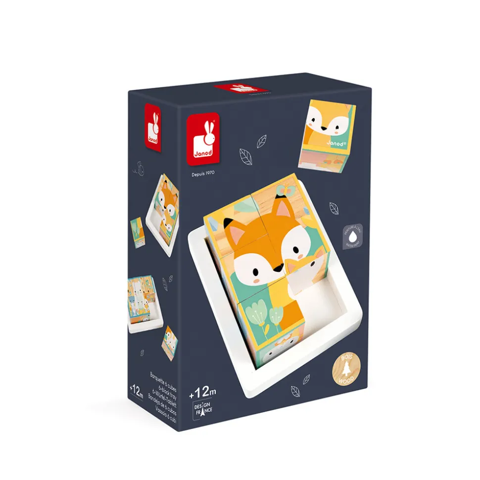 Barquette 6 Cubes Pure (bois)