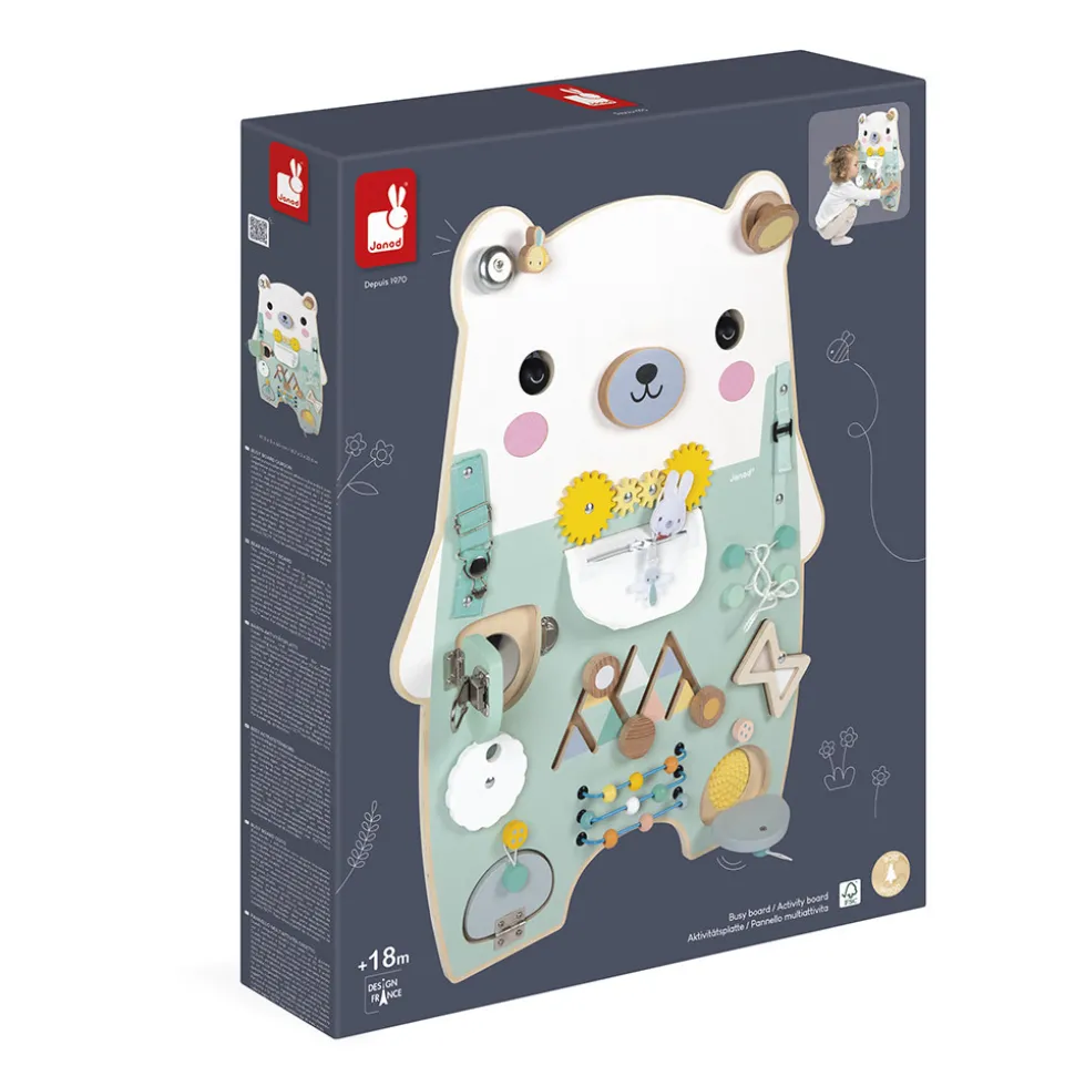 Busy-board Ourson en bois Pure