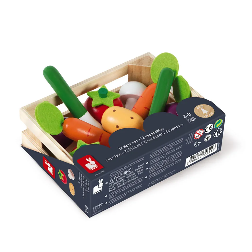 Cagette de 12 légumes (bois)