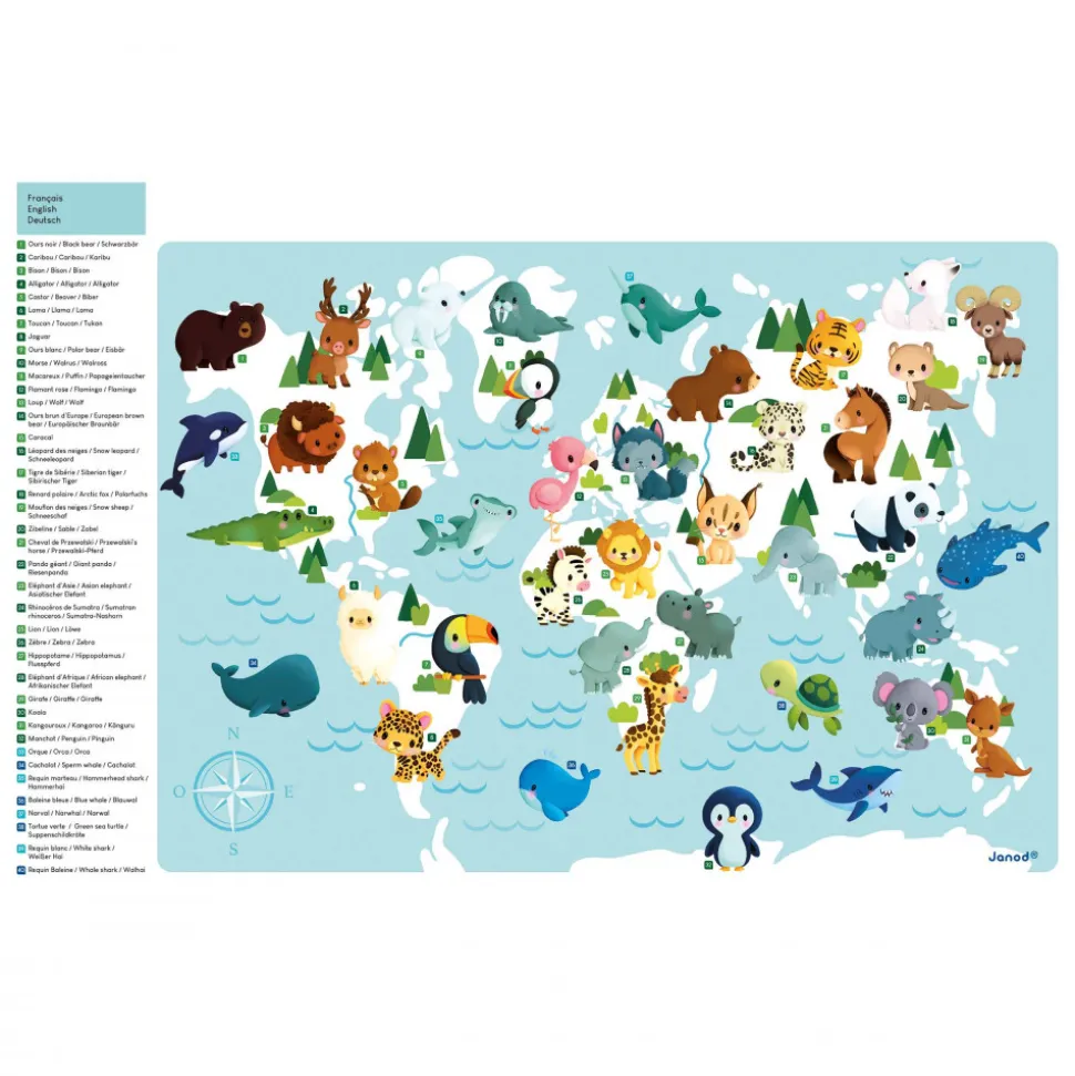 Carte Monde Magnétique Minikids