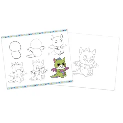 Coffret Créatif Dessin 20 Coloriages avec Feutres pailletés