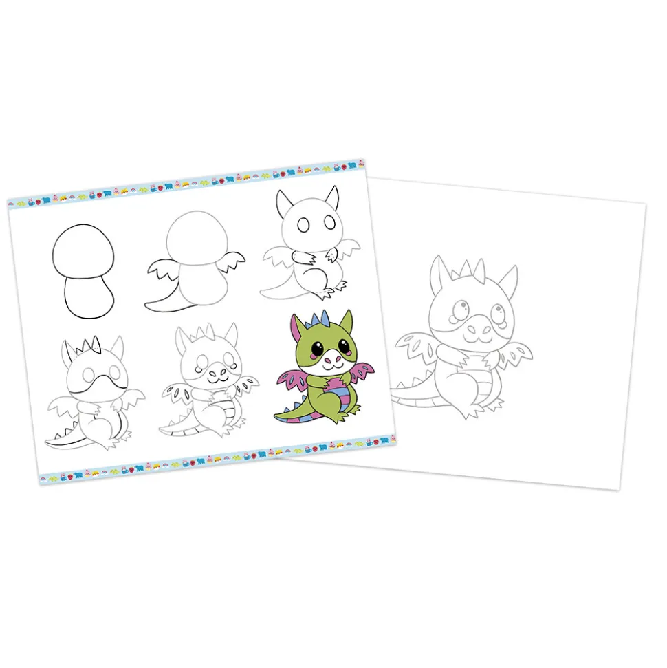 Coffret Créatif Dessin 20 Coloriages avec Feutres pailletés
