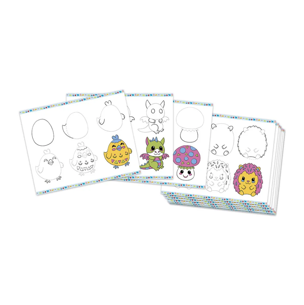 Coffret Créatif Dessin 20 Coloriages avec Feutres pailletés