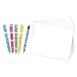 Coffret Créatif Dessin 20 Coloriages avec Feutres pailletés