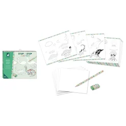 Coffret Créatif Dessin 20 Modèles Dinos