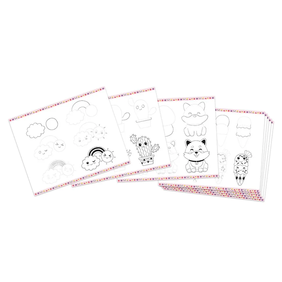 Coffret Créatif Dessin 20 Modèles Kawaii