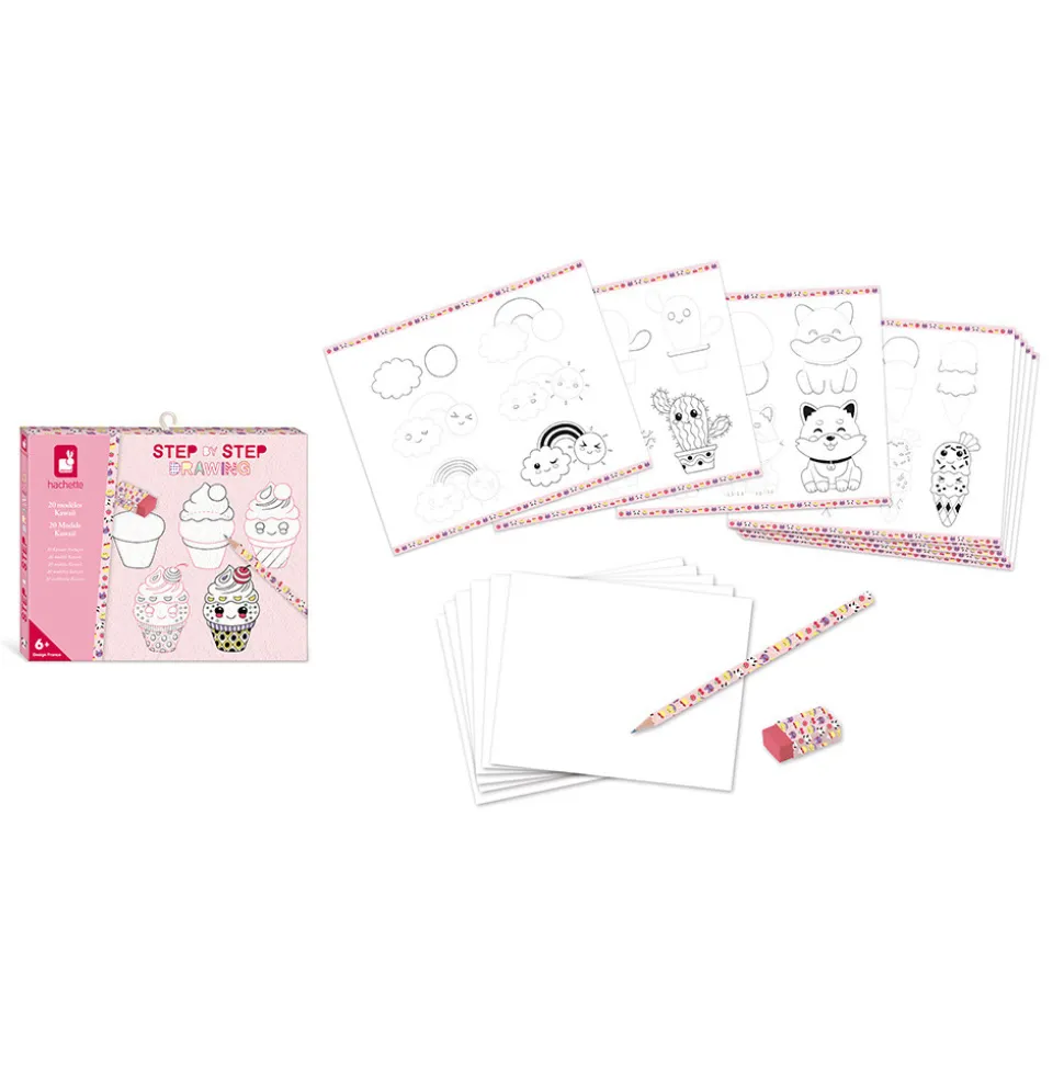 Coffret Créatif Dessin 20 Modèles Kawaii