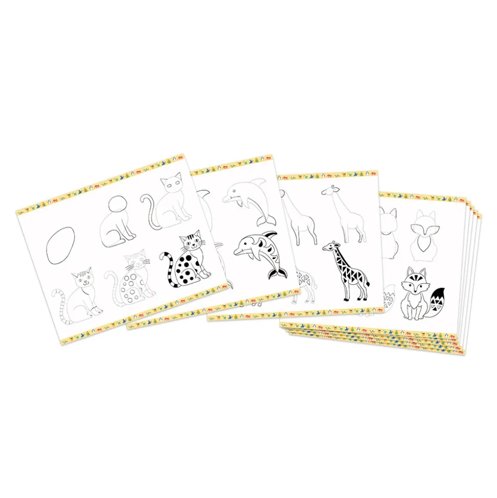 Coffret Créatif Dessin 20 Modèles Animaux