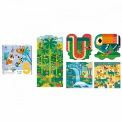 Coffret Créatif Gommettes et Décors Jungle - 5 ans