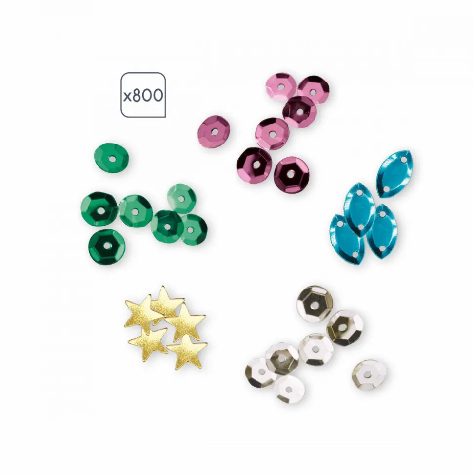 Coffret Créatif Sequins à Coller Sirènes