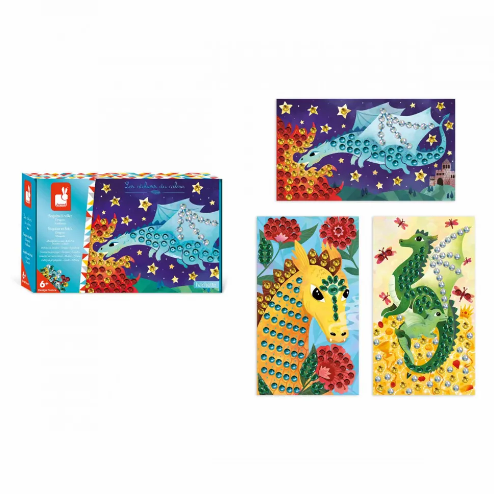 Coffret Créatif Sequins à Coller Dragons