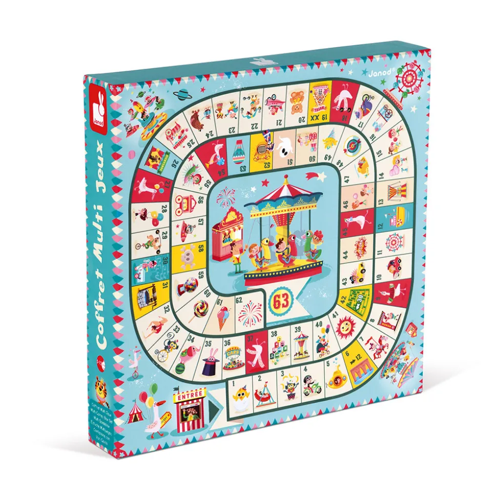 Coffret multi jeux carrousel (bois et carton)