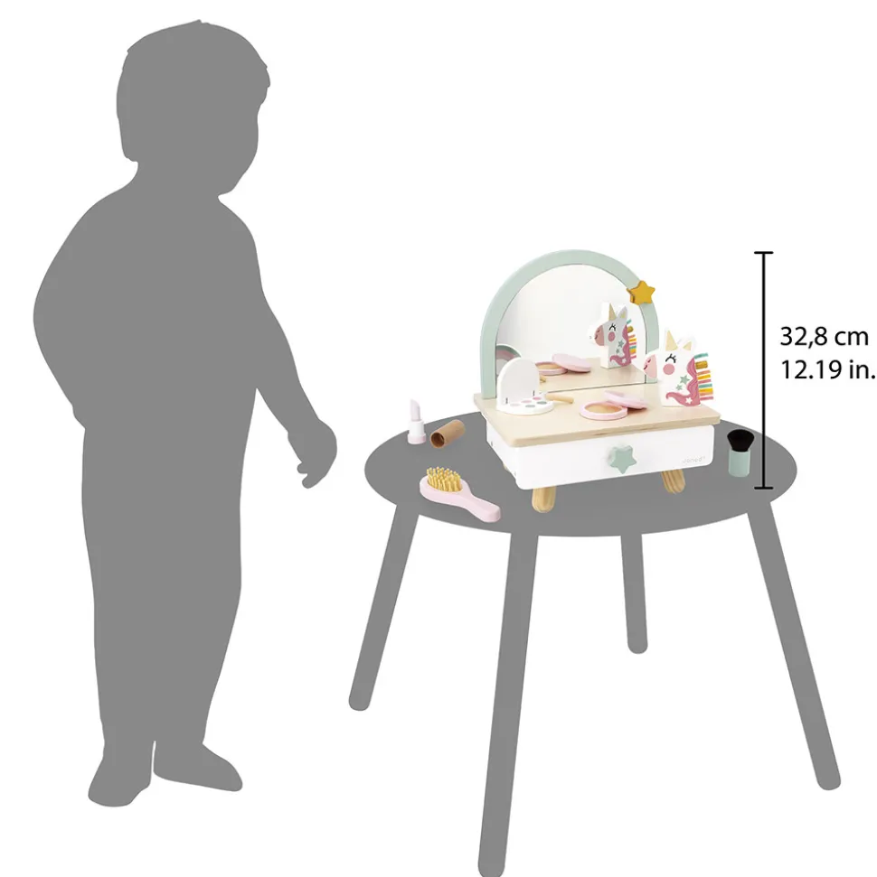 Coiffeuse de table en bois Licorne