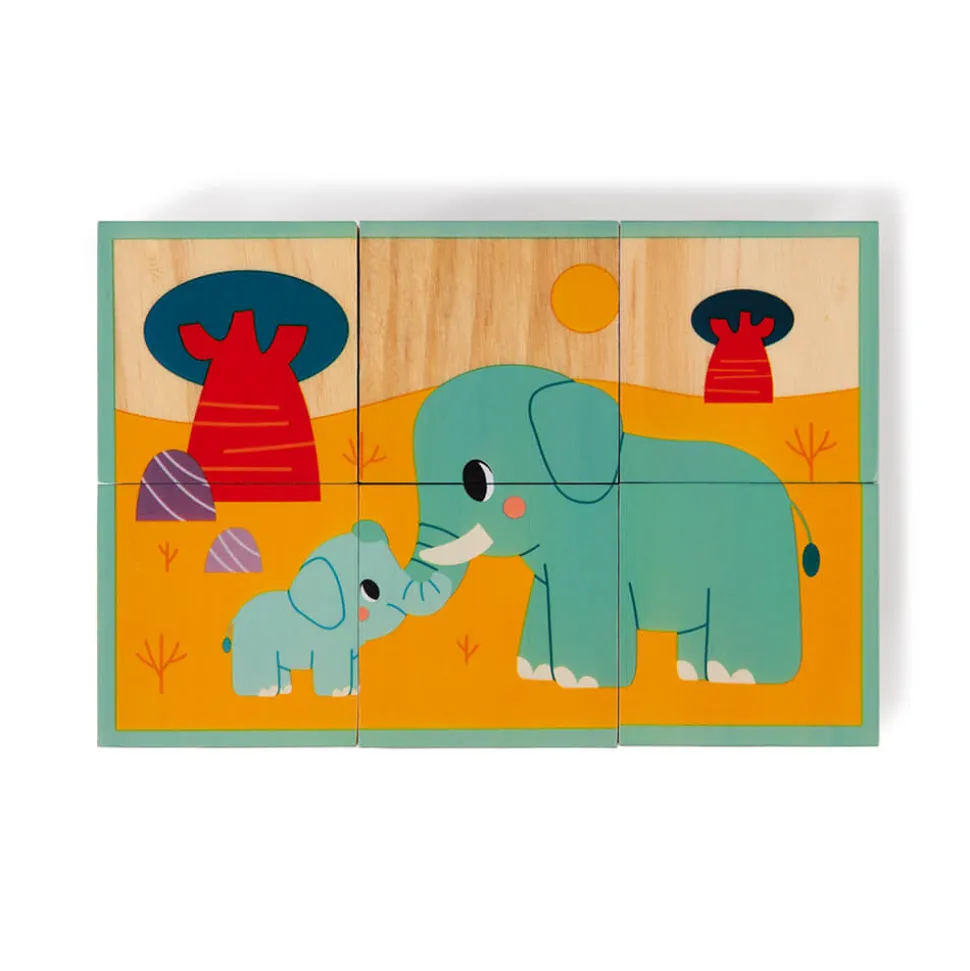 Cubes en bois animaux - Partenariat WWF®
