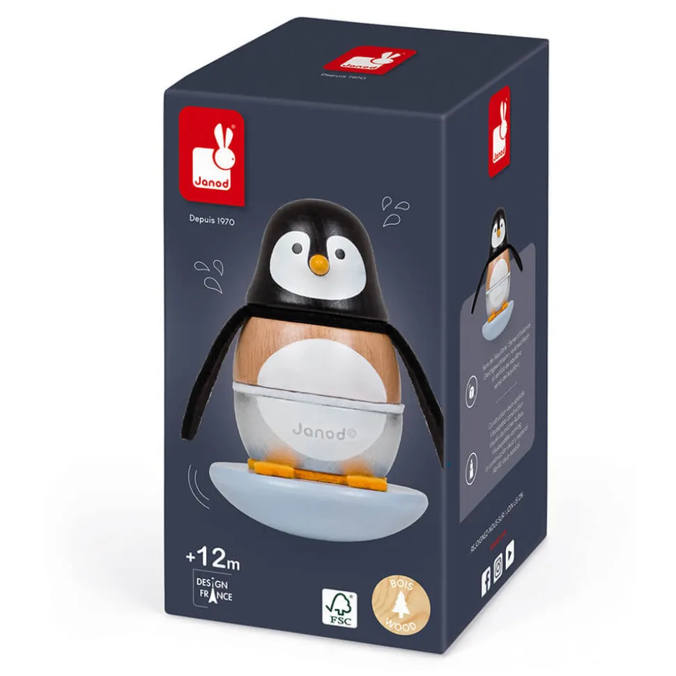 Culbuto Pingouin Zigolos (bois)