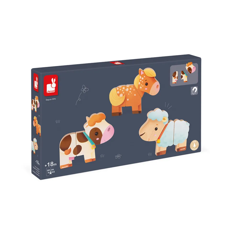 Funny Magnet - Ferme (bois)
