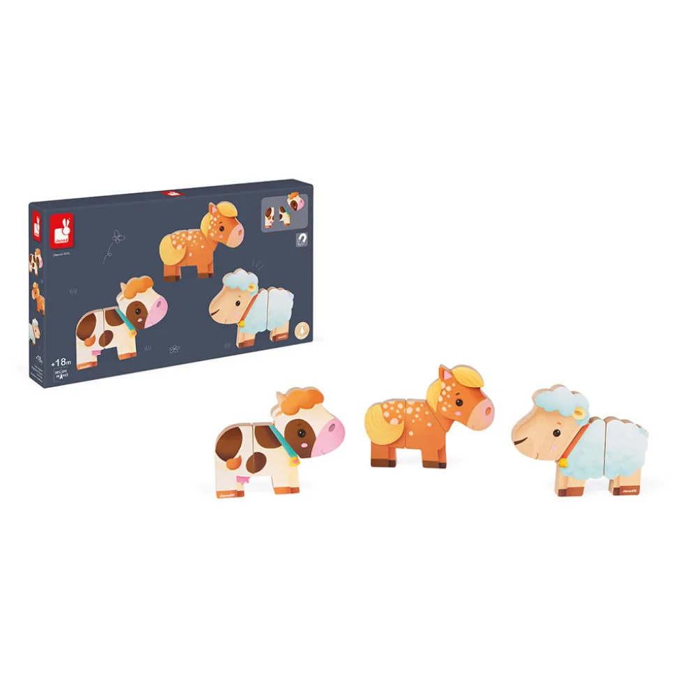 Funny Magnet - Ferme (bois)