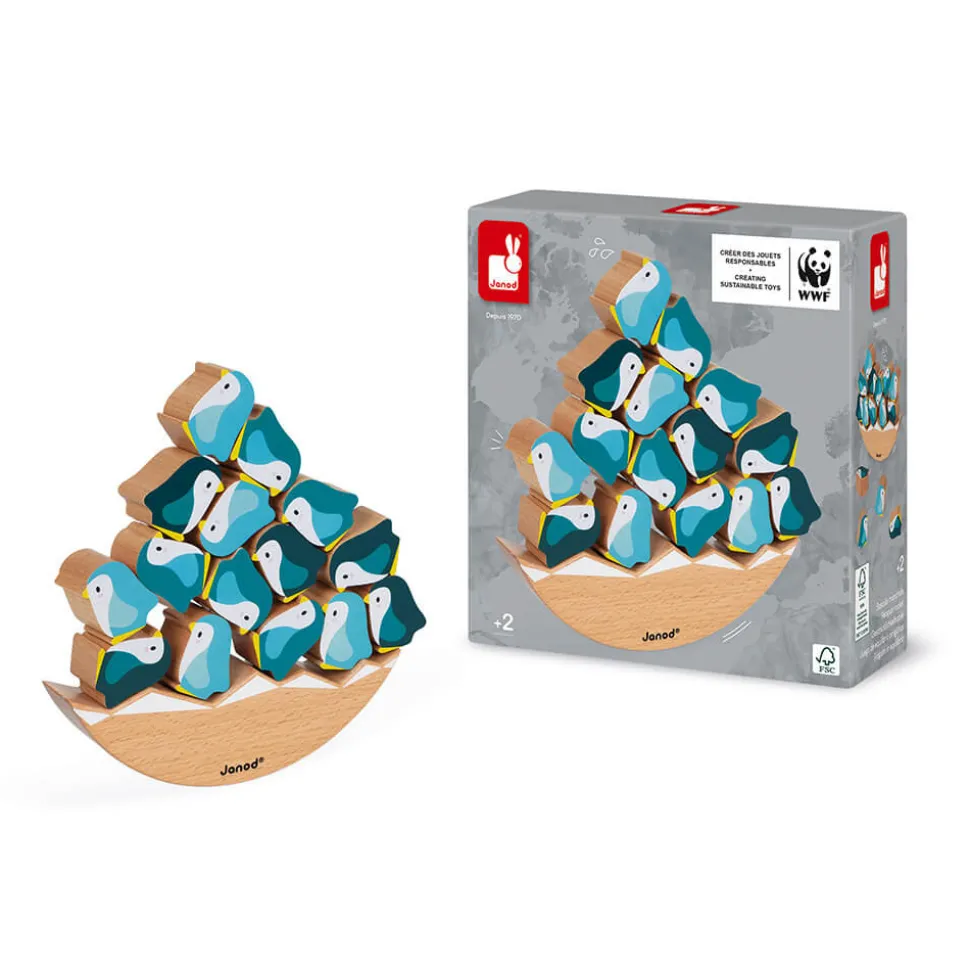 Jeu Basculo Manchots en bois - Partenariat WWF®