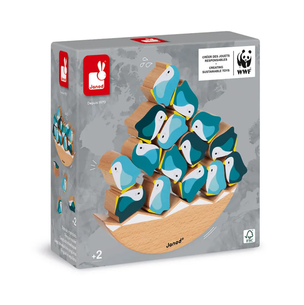 Jeu Basculo Manchots en bois - Partenariat WWF®