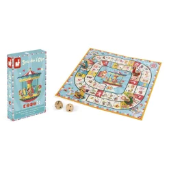 Jeu de l'oie carrousel (bois et carton)