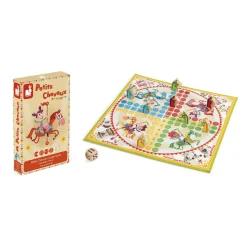 Jeu de petits chevaux carrousel (bois et carton)
