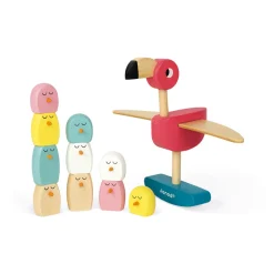 Jeu d'équilibre flamant rose (bois)