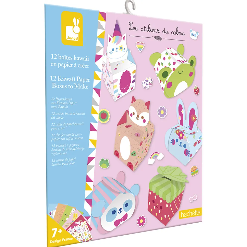 Kit Créatif - 12 Boîtes en Papier Kawaii à Créer