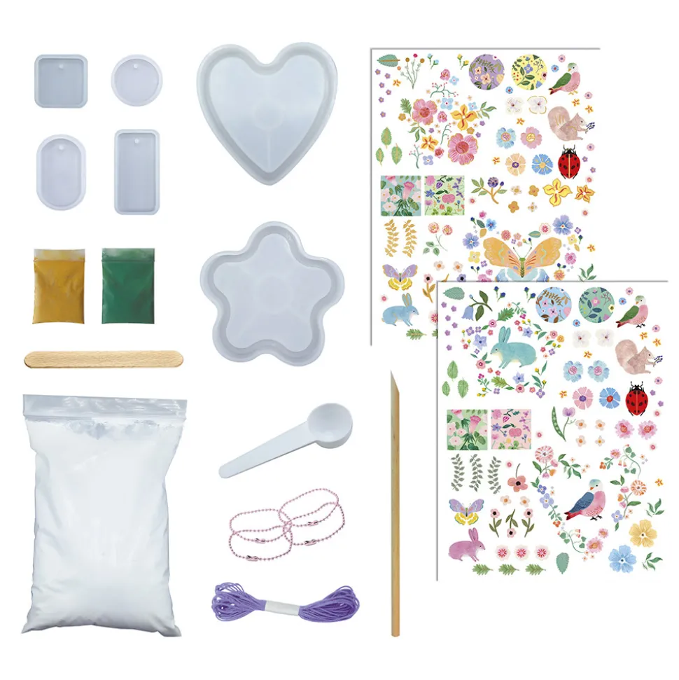 Kit Créatif - 16 Créations en Moulage Jardin Fleuri