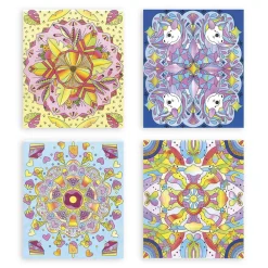 Kit Créatif - 4 Tableaux Peinture Arc-en-Ciel Mandala