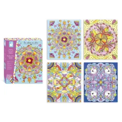 Kit Créatif - 4 Tableaux Peinture Arc-en-Ciel Mandala