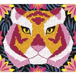Kit Créatif - Coffret 2 Tableaux Fils Tendus Animaux de la Jungle à Créer