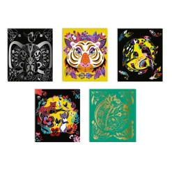 Kit Créatif - Scratch Art Animaux Du Monde