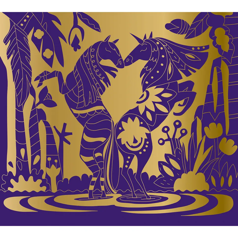 Kit Créatif - Scratch Art Chevaux Et Licornes