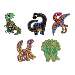Kit Créatif - Scratch Art Dinosaures Silhouettés