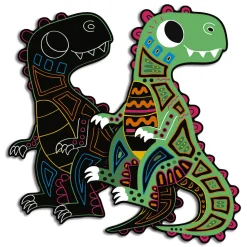 Kit Créatif - Scratch Art Dinosaures Silhouettés