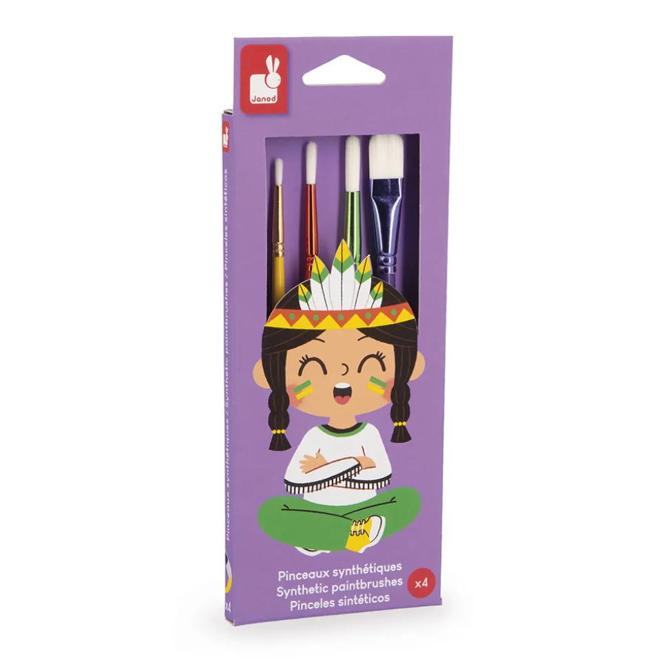 Kit de 4 Pinceaux Synthétiques