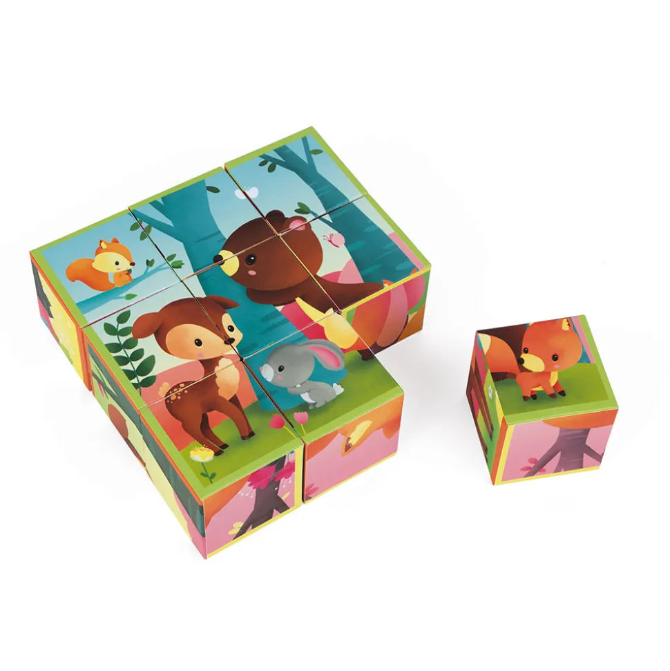 Kubkid - animaux de la forêt - 9 cubes