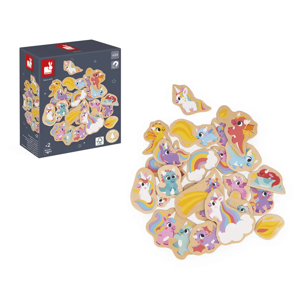 Magnets Licornes et Dragons 24 pièces