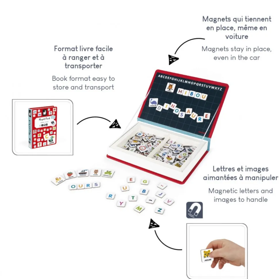 Magnéti'book alphabet français, 142 magnets