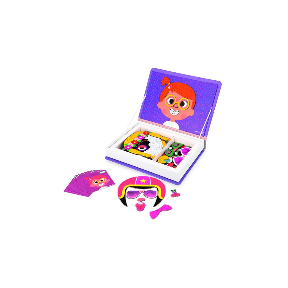 Magnéti'book Crazy Faces fille, 55 magnets