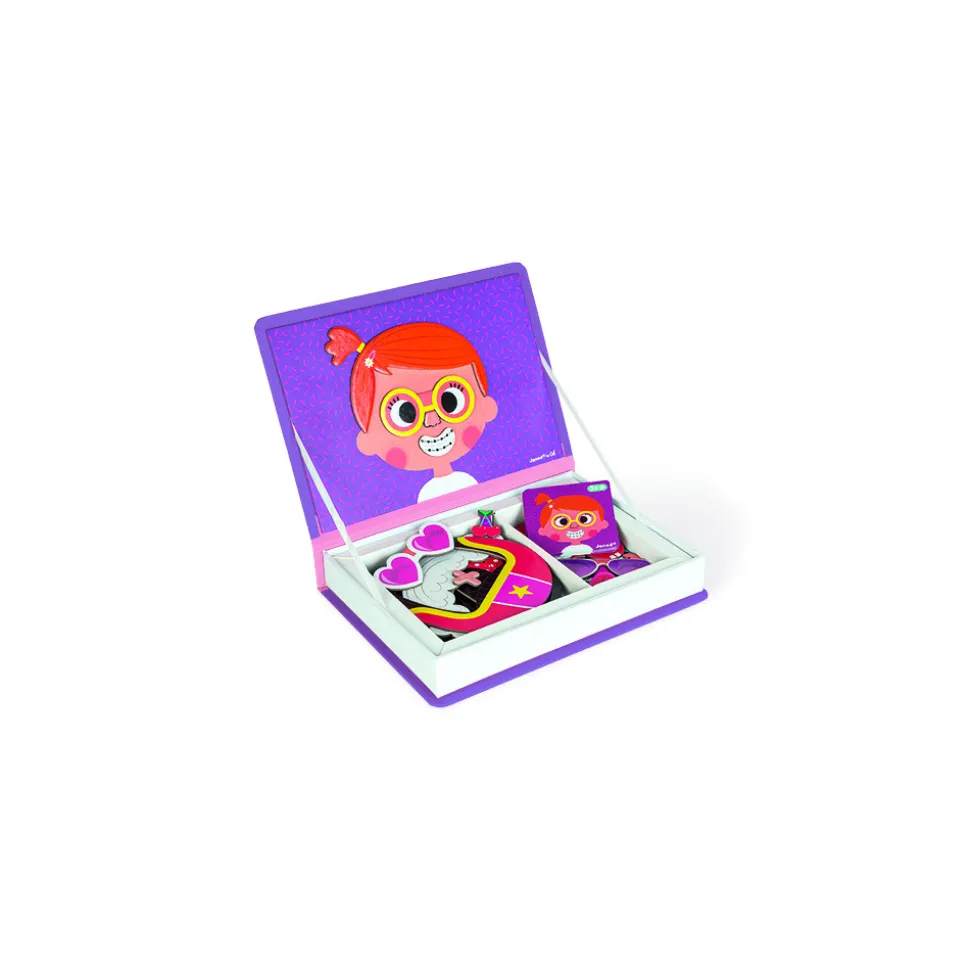 Magnéti'book Crazy Faces fille, 55 magnets