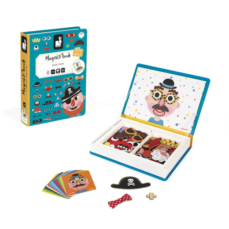 Magnéti'book Crazy Faces garçon, 70 magnets