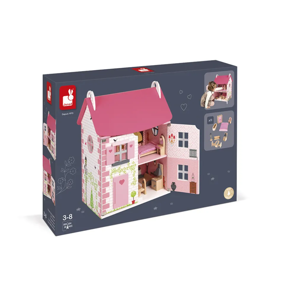 Maison de poupées Mademoiselle (bois)